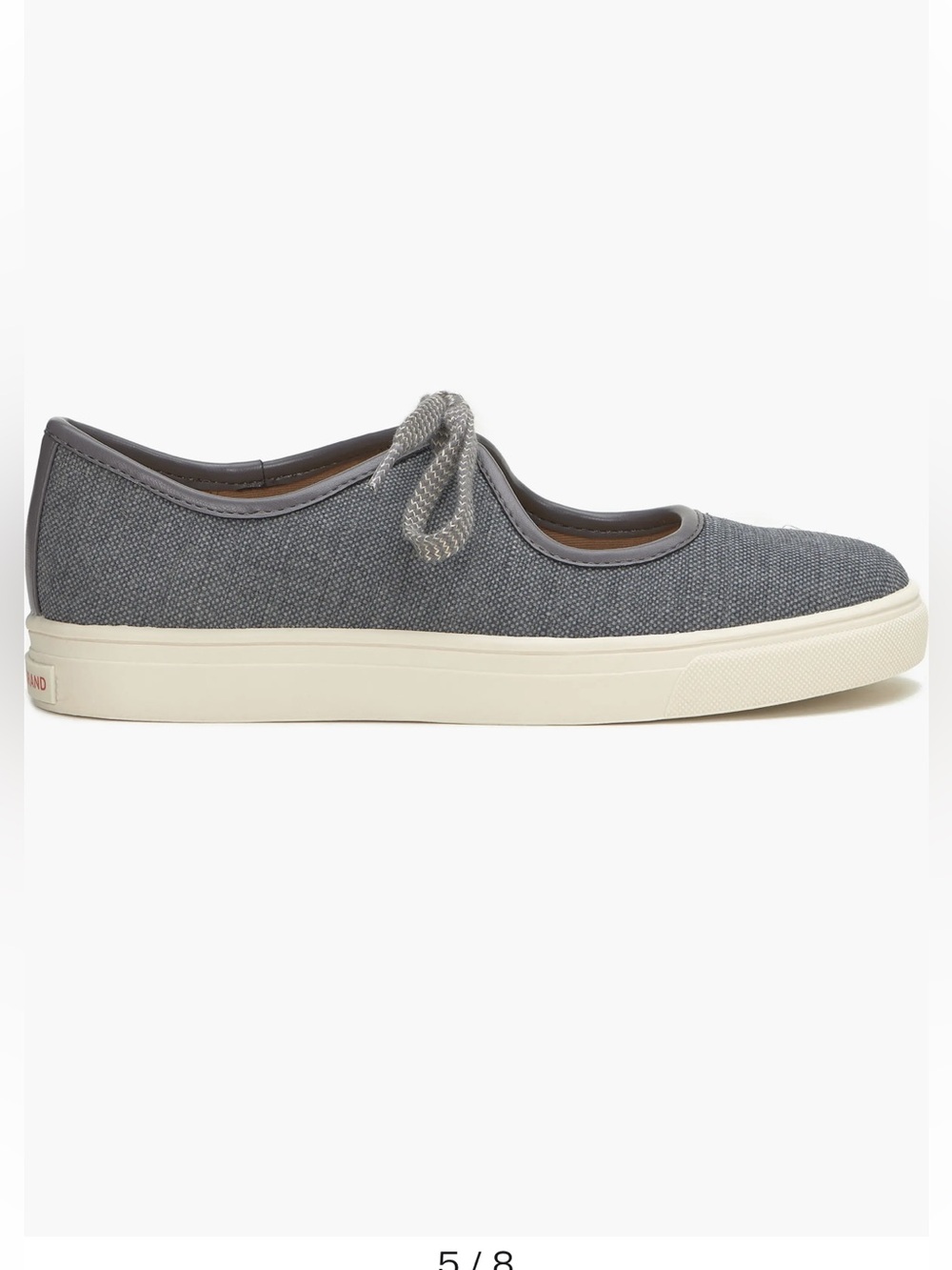 NWOT Lucky Brand Lisia Cutout Mary Jane Sneakers - Gray Denim Canvas Size 8